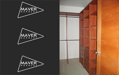 Walk in closet en melamina cerezo 18mm en condominio Camino Refugio del Arrayan en Lo Barnechea